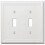 Amerelle 149TTW Chelsea Wallplate 2 Toggle Steel White 1-Pack 1
