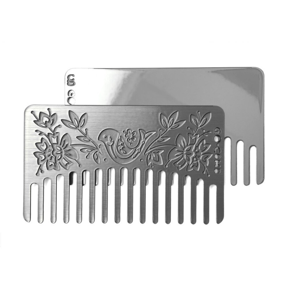 Peigne et miroir portefeuille Go-Comb - Se glisse dans votre portefeuille - miroir de voyage - peigne de voyage Otomi Mirror