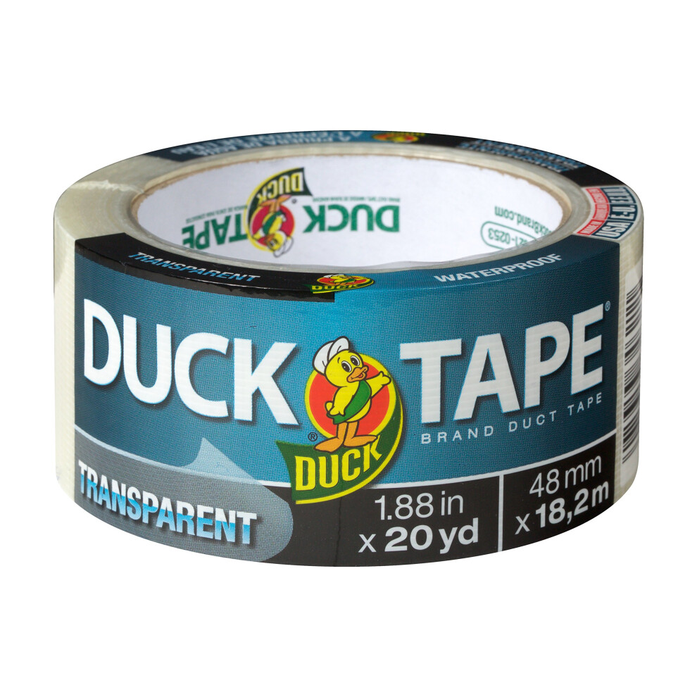 Duck Brand 241414 Single Roll Transparent Duct Tape 1.88"" X 20 Yd C 075353346211