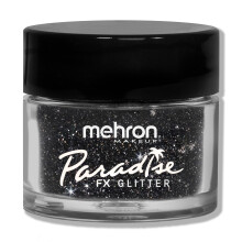 Mehron Makeup Paradise Glitter FX | Professional Cosmetic Glitter for Makeup & Art | Vibrant & Shimmering Loose Glitter .25 oz 7 g Black