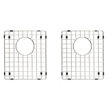 Starstar 50/50 Double Bowl Kitchen Sink Bottom Two Grids, Stainless Steel, 16"" x 14""