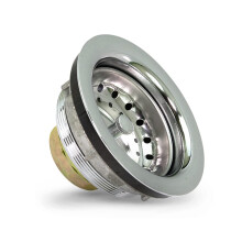 HighCraft 9736 Lucky 7 Heavy Duty Kitchen Sink (3-1/2 tommer) Rustfrit st?lafl?bsmontering med silkurv-og vandstop single