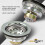 Highcraft 9736 Lucky 7 Ενισχυμένη Συναρμολόγηση Νεροχύτη (3-1/2 ίντσες) από Ανοξείδωτο Χάλυβα 3