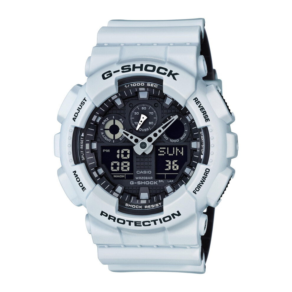 Casio Men's G-Shock Quartz Watch with Resin Strap  White  16 Model: GA-100L-7A