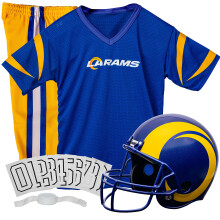 Franklin Sports L.A. Rams Barn Football Uniform Set - NFL Kostym för Barn - Inkluderar Hjälm, Tröja & Byxor - Liten
