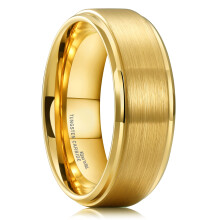 King Will Glory 8mm Tungsten Carbide Inel de carbura de aur 14k auriu mate mate de nunta Band Confort Fit