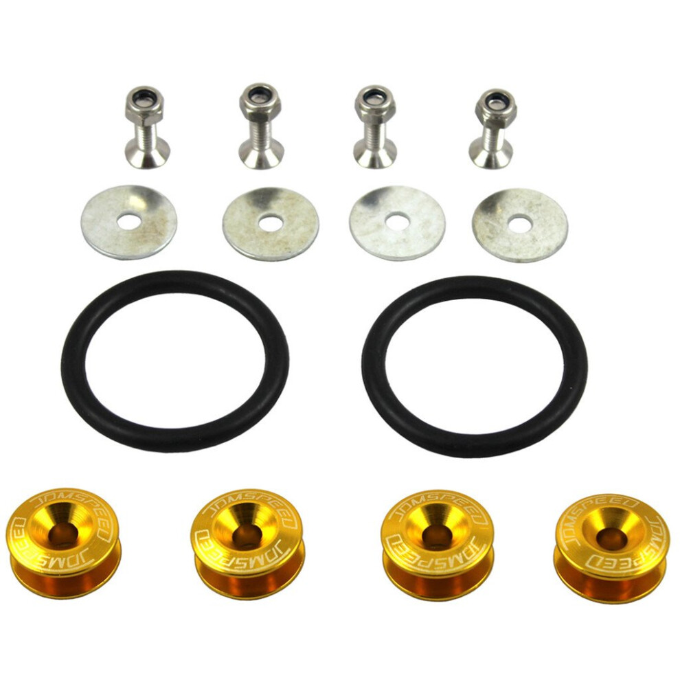 Jdmspeed Universal Cnc Billet Bumper Trunk Quick Release Fastener Gold 713803813196