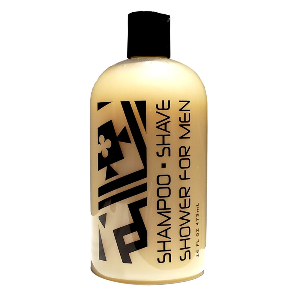 Greenwich Bay FOR MEN SHAMPOO  SHOWER GEL and SHAVING SOAP 3 in 1 Masculine Scent Body Care 16 Oz.-image-OPC-PFY6558-NEW