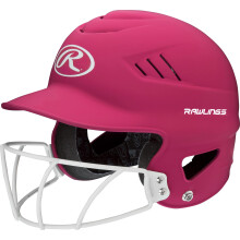 Rawlingsa | Kask do odbijania COOLFLO HIGHLIGHTER | Oslona twarzy w zestawie | Jeden rozmiar pasuje do wiekszosci 6 1/2""""-7 1/2"""" | Matowy rσz