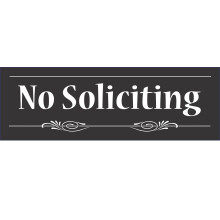 Decorativo sem solicita o de sinal (preto) - grande