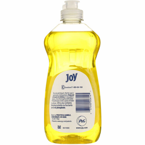 Joy Υγρό Πιάτων Ultra, Άρωμα Λεμονιού 12.60 oz (Συσκευασία 8) 2
