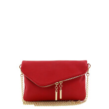 Umschlag-Clutch-Umhngetasche mit Kettenriemen (Rot), Einheitsgre