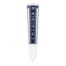 La Crosse 704-1531 groer, leicht ablesbarer Regenmesser aus Acryl mit 5-Zoll-Kapazitt, Schwarz-Blau
