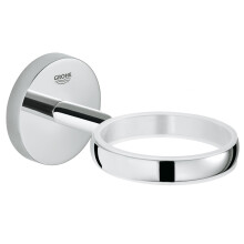 Grohe 40585001 BauCosmopolitan Halter f.Glas/Seife Starlight Chrom
