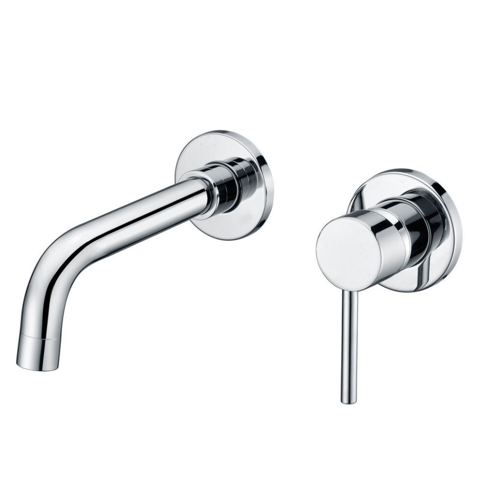 Robinet de salle de bain mural Sumerain     poign   e unique avec valve brute en laiton avec finition chrom   e moderne Filetage standard 12 NPT pour