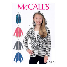 McCall's Patterns Coletes e Cardigans com Gola Xale para Meninas
