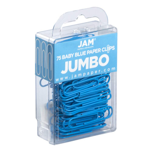 JAM PAPER Χρωματιστοί Jumbo Συνδετήρες - Μεγάλοι 2 Ίντσες - Μωβ Συνδετήρες - 75/Συσκευασία 1