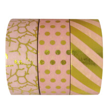 allydrew Fun with Pink Washi Masking Tape (Set of 3) 10M L x 15mm W