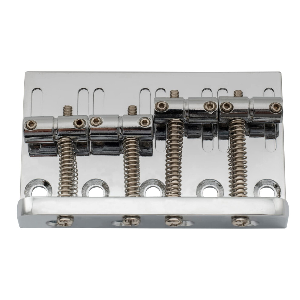Musiclily 4 String Hardtail Bass Guitar Bridge for Fender Precision Ja
