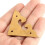 dophee 4Pcs 1.77" Χάλκινα Σταυρωτά Γωνιακά Στηρίγματα, Ρετρό Καλύμματα Γωνιών για Έπιπλα 5
