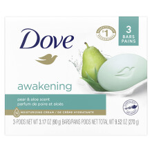 Dove Beauty Bar Sanftes Hautreinigungsmittel, 3,17oz, 3 Stück