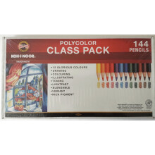 Koh-I-Noor Polycolor Μολύβια Χρωμάτων, Συσκευασία 12 Τεμαχίων, 144 Μολύβια Συνολικά (FA3820CP)