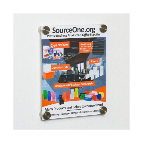 SOURCEONE.ORG Θήκη Σημάτων Ακρυλική με Στηρίγματα, Διαφανής ή Θολωτή