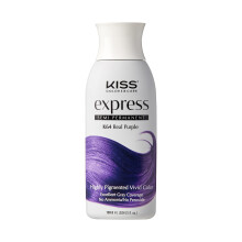 Półtrwała farba do włosów Kiss Express 100 ml (3,5 uncji amerykańskiej) (1 sztuka Prawdziwy fiolet)