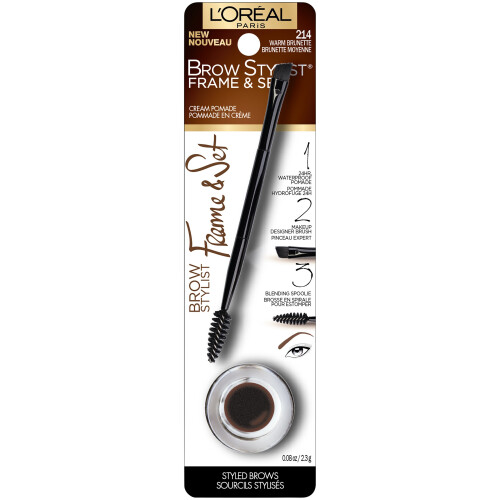 L'Oreal Paris Brow Stylist Frame & Set, Ζεστό Καφέ, 0.08 oz. 1