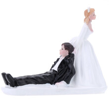 Anself din ra?ina sintetica Mire ?i mireasa Tort de nunta Decorare romantica pentru petrecere de nunta Figurina adorabila Cadou de artizanat