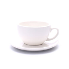 Coffeezone Cappuccino Barista kop og underkop Latte Art & Americano New Bone China Coffee Shop Brug (blank hvid 8,5 oz)