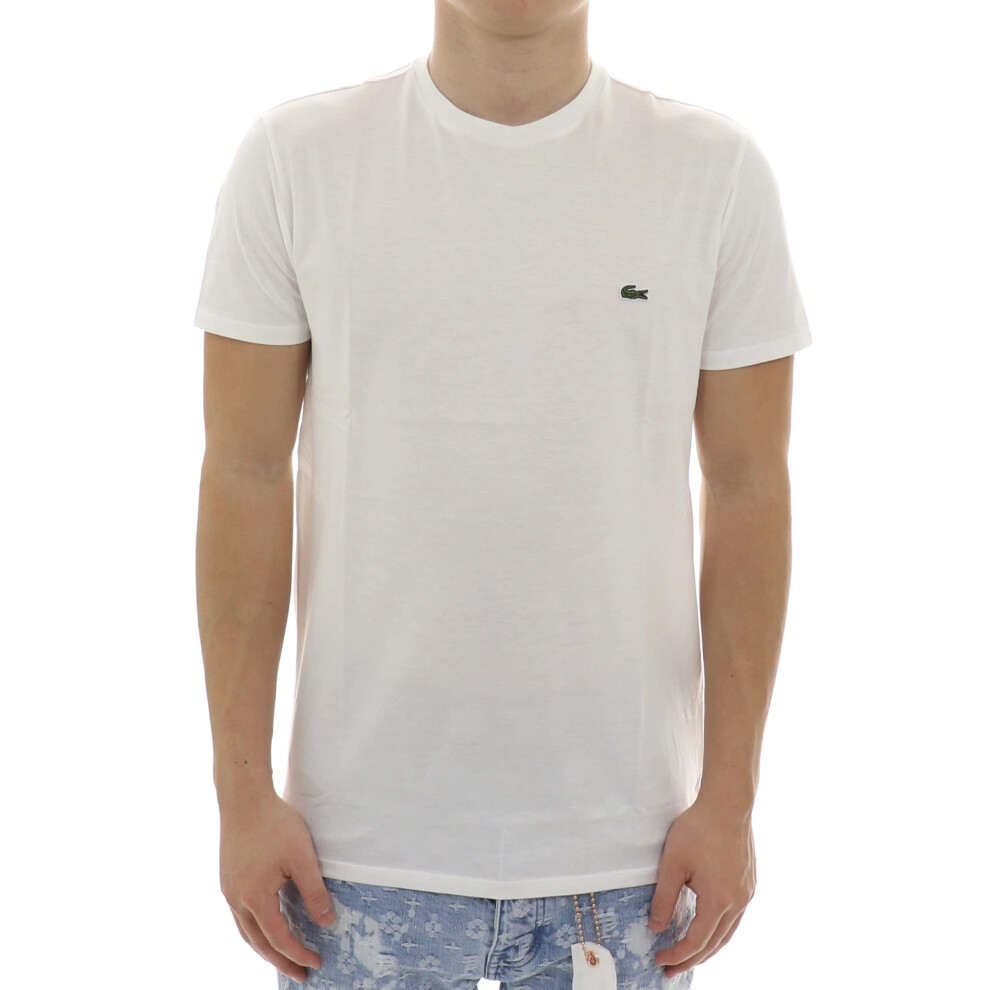Lacoste mens Short Sleeve Crew Neck Pima Cotton Jersey T-shirt T Shirt