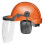 Delta Plus Loggers Helm, belftet, NRR 25, orange Kappe, Einheitsgre 1