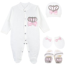 Lilax Baby Girl Jewels Crown Layette 4 pe   as Conjunto de presentes de 0 a 3 meses