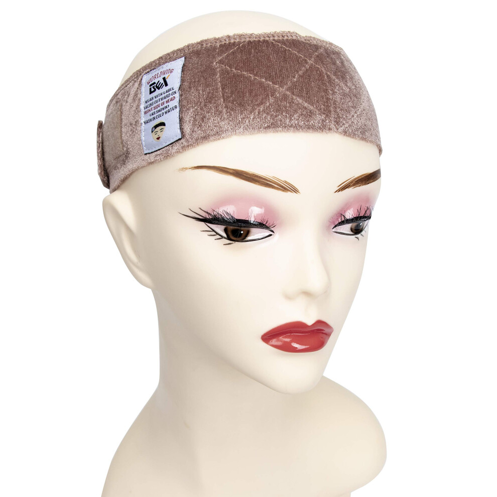Gexworldwide Gex Beauty Flexible Velvet Wig Grip Scarf Head Hair Band Wig Band Adjustable Fastern Nude Cream