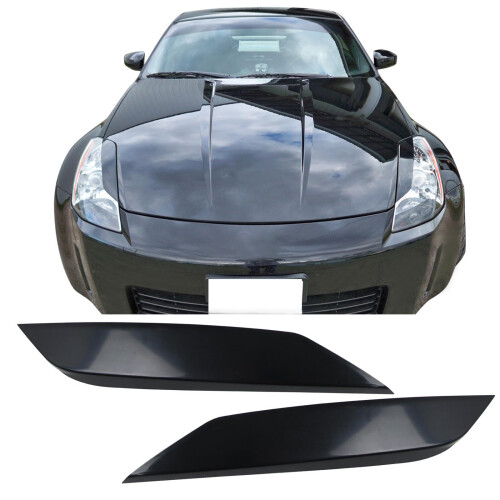 Eyelid Compatible With 2003-2009 350Z  Unpainted ABS Headlight Eyelids 1