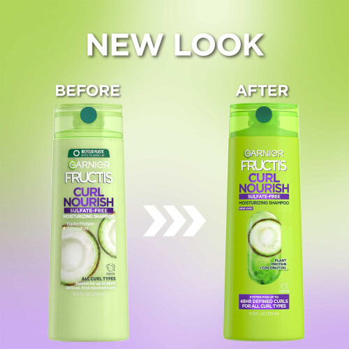 Garnier Garnier Fructis Shampoo Nutriente per Ricci, Senza Solfati, 12.5 Fl Oz 1