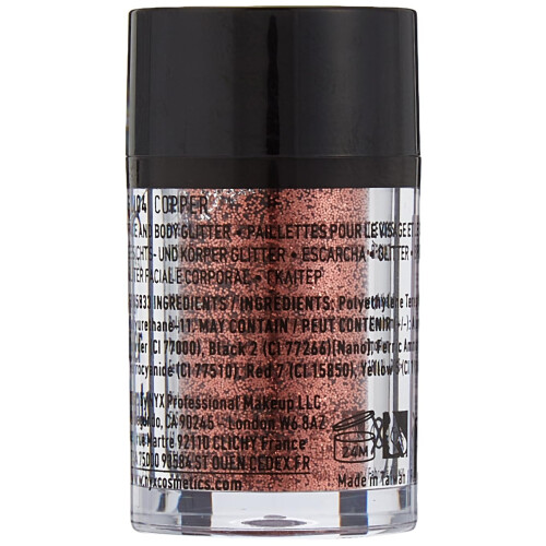 NYX PROFESSIONAL MAKEUP Viso e Corpo Glitter Rame 2