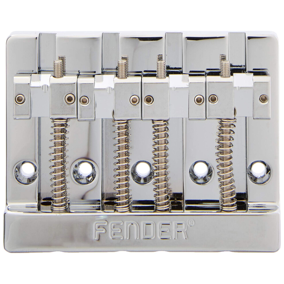 Puente Para Bajo De 4 Cuerdas Fender Himass Con Silletas De Lat N - Cromado-image