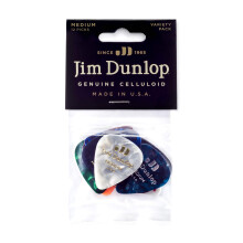 Jim Dunlop Celluloid Plectrum Medium Variëteit Pack - 12 Stuks