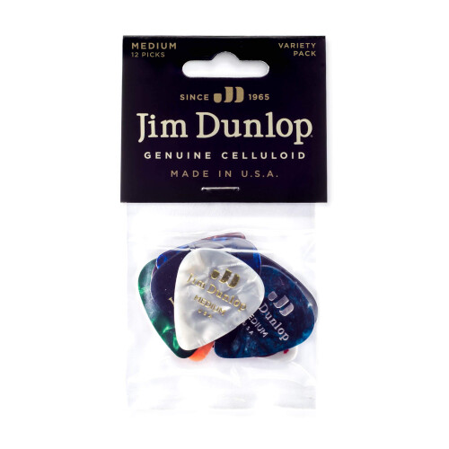 Dunlop Jim Dunlop Celluloid Plectrum Medium Variëteit Pack - 12 Stuks