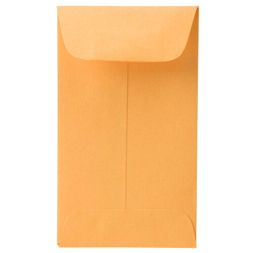 JAM PAPER #3 Χρωματιστοί Φάκελοι Νομισμάτων - 2 1/2 x 4 1/4 - Καφέ Κραφτ Μανίλα - 50/Συσκευασία