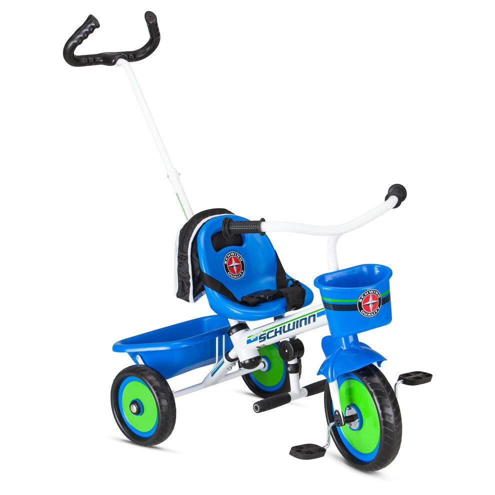 Schwinn Easy Steer Bike for Toddler Kids Tricycle with Removable Push