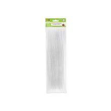 Krafty Kids GC025E Tinsel Chenille Hastes Limpadores de cachimbo com glitter 6 mm por 12 pol. Branco 1/4 """" x 12 """" X 35 peas