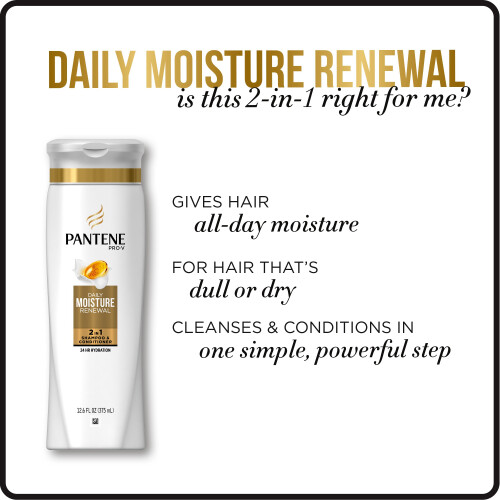 Pantene Pantene Pro-V Ημερήσια Ανανέωση Υγρασίας 2 σε 1 Σαμπουάν & Μαλακτική 20.1 fl oz 2