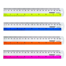 8 Zoll / 20 cm farbiges Aluminium-Lineal in Zoll- und CM-Skala mit Aufhngeloch | 6 Stck