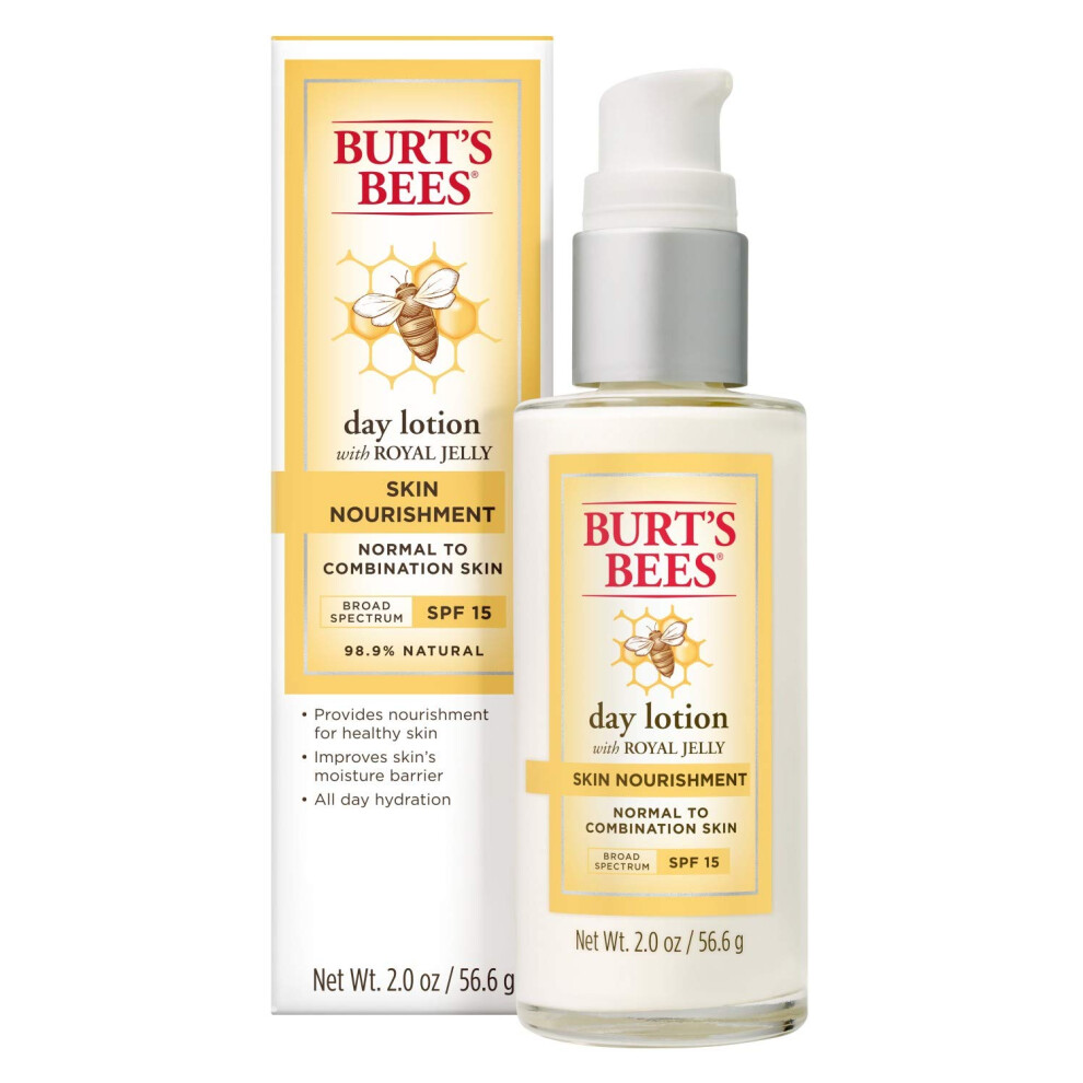 Burt's Bees Skin Nourishment Day Lotion with SPF 15 for Normal to Combination Skin  2 Oz (Package May Vary)
