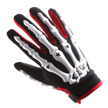 1Storm Motocross-Handschuhe fr Erwachsene, Motorrad, BMX, MX, ATV, Dirt Bike, Fahrrad, Skelett-Fahrradhandschuhe, Wei