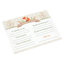 Lillian Rose Woodland Baby Shower Wishes Cards Neutral 5,5 """" X 4,25 """"