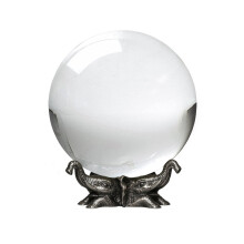 Boule de cristal transparente Amlong Crystal de 200 mm (8 pouces) avec support en forme d' l phant